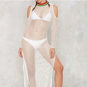 JADED LONDON Rasta Fishnet Maxi Dress - Size M